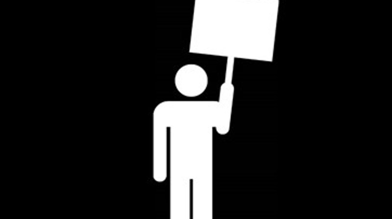 Campaigning Man Of Men Sign Placard