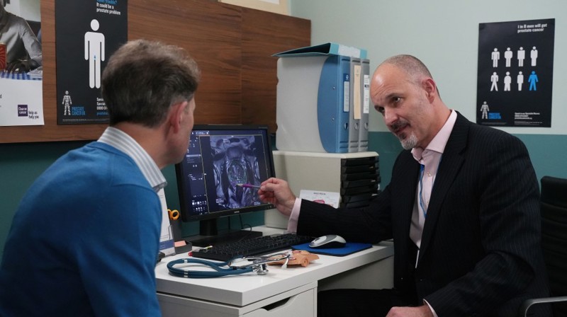 Gp And Patient With Mri Scan