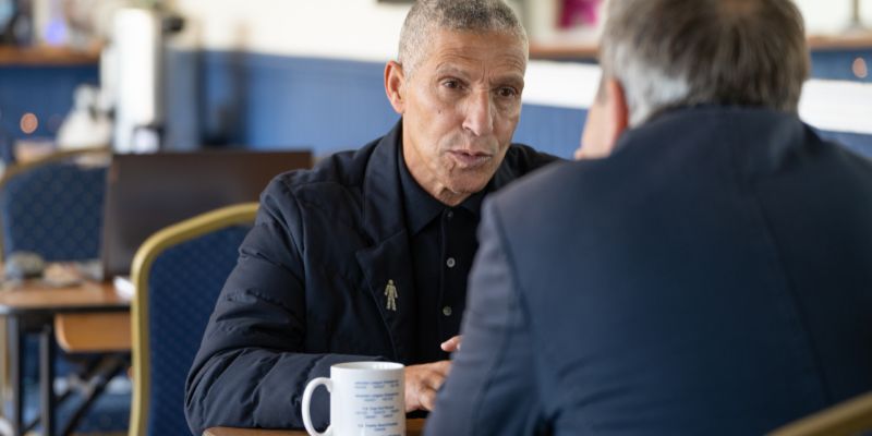 202604 Chris Hughton Speaking To Interviewer