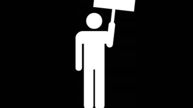 Campaigning Man Of Men Sign Placard