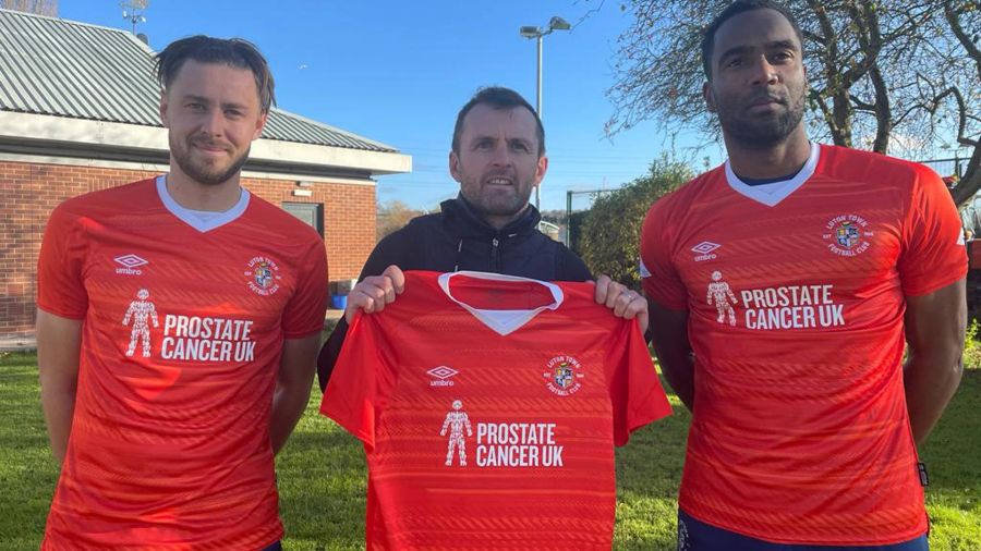 Luton town FC Prostate United shirts.jpg