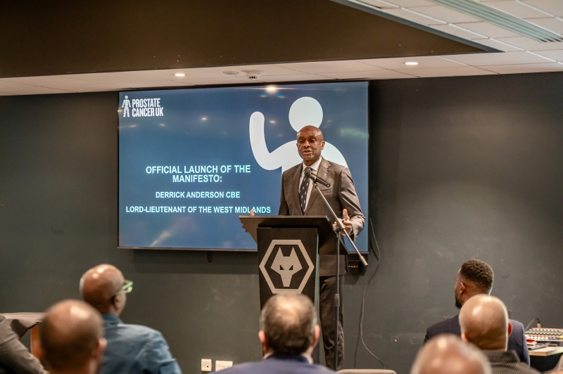 Derrick Anderson CBE introducing the West Midlands Manifesto Launch.