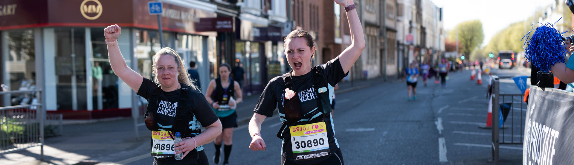 Runners Brighton Marathon Cheering Event