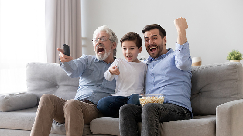 Cheer Family Dad Grandad Sofa Adobestock 289723739