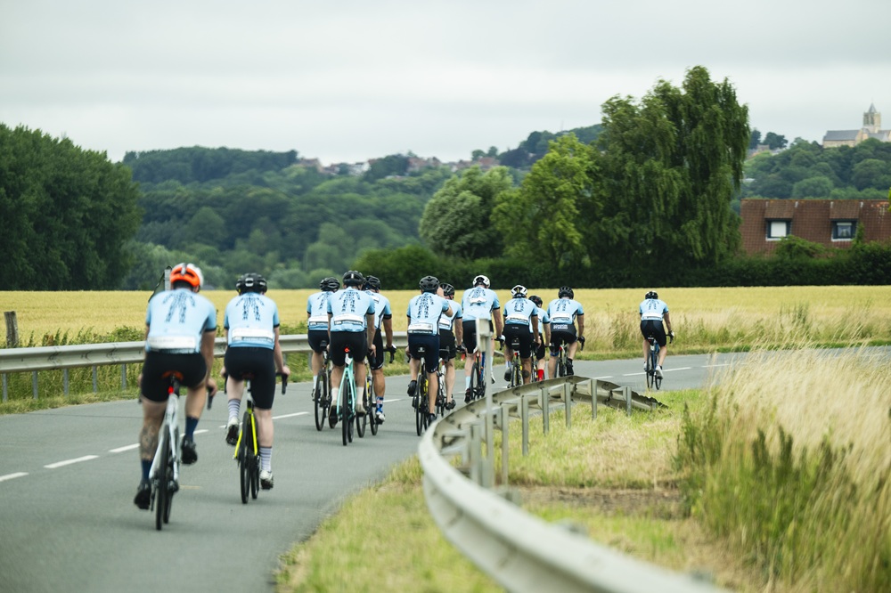 Group of cyclists
