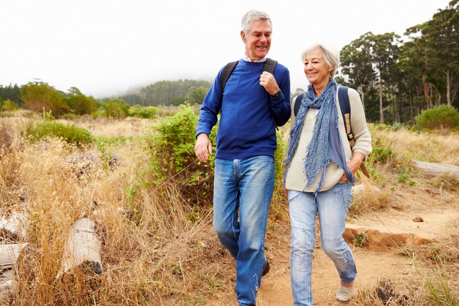 Man And Woman Hiking